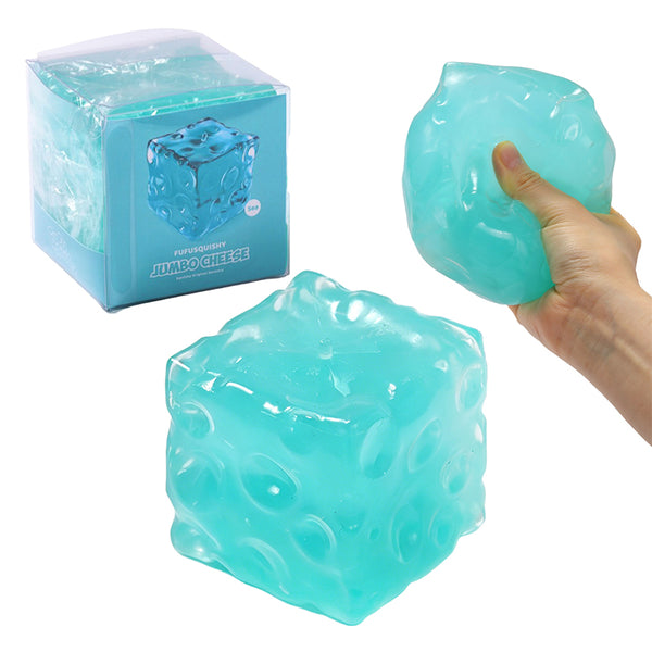 FUFUSQUISHY Crystal Ocean Jumbo Cheese Squishy Original Sensory