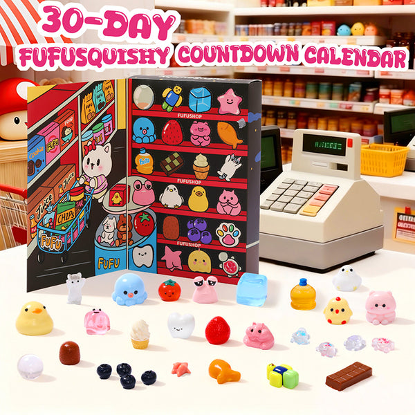 30pcs Random FUFUSQUISHY Surprise Squishy Pop Box