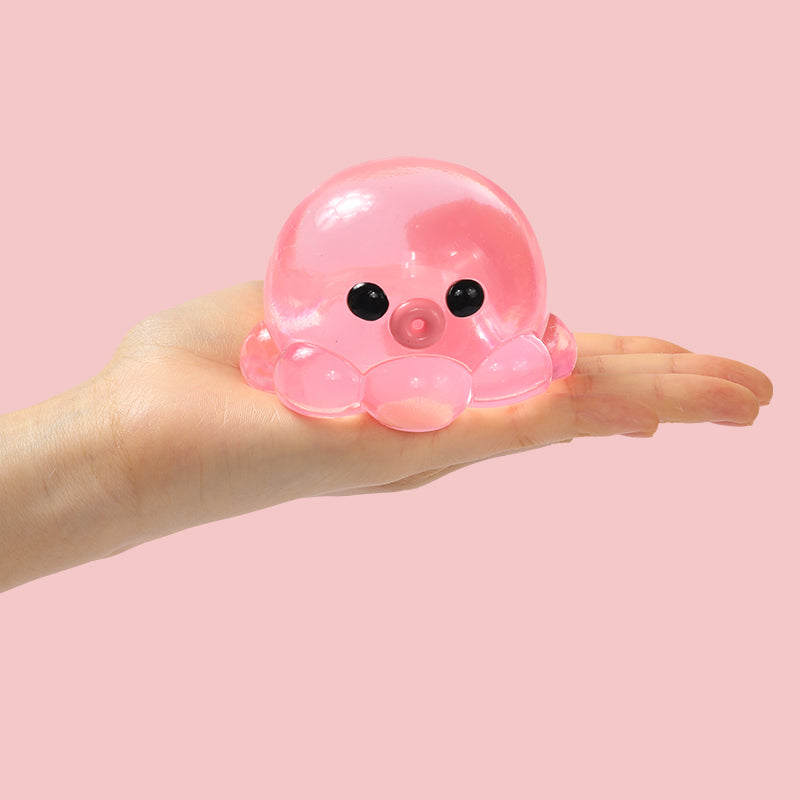 Crystal Pink Octopus Taba Squishy FUFUSQUISHY Crystal Pink Octopus Taba Squishy FUFUSQUISHY