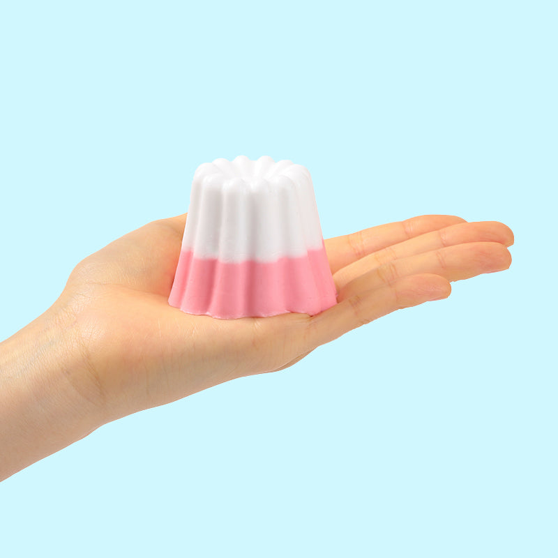 Pink and White Kneading Pudding Squishy – FUFUSQUISHY