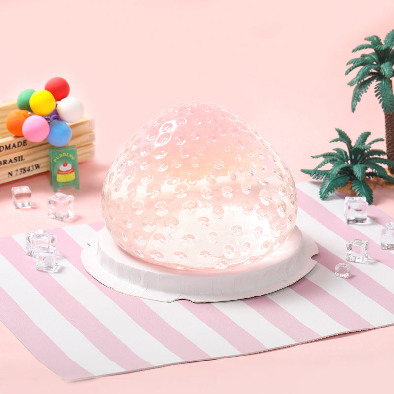 2100g Crystal Strawberry with Pink Top Taba Squishy – FUFUSQUISHY