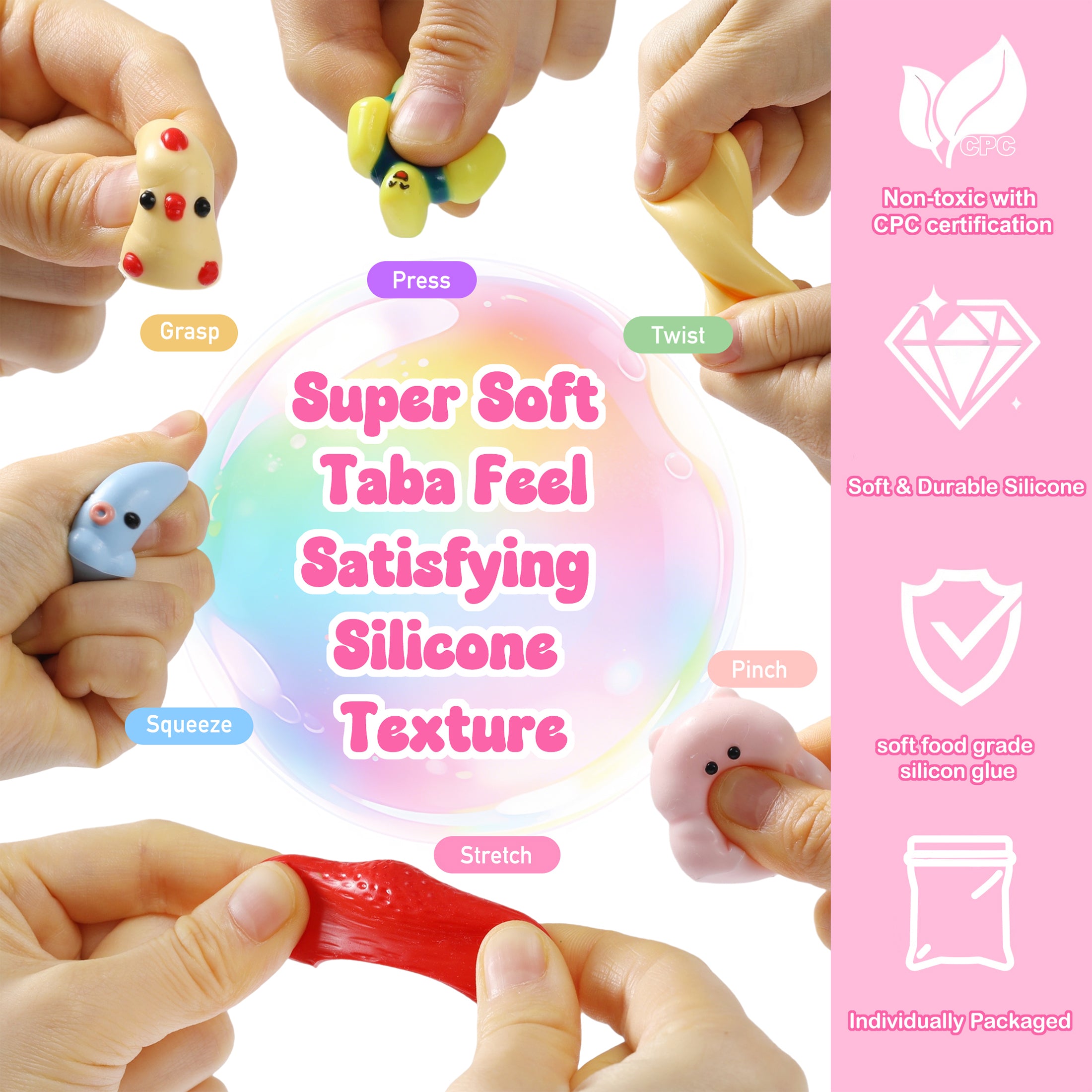 小物入れ fufufu 30pcs Random FUFUSQUISHY Surprise Squishy Pop Box