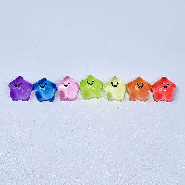 7pc Rainbow Crystal Squishy