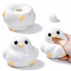 FUFUSQUISHY White Round Chick Squishy Skin with Sealing Glue – DIY Filling Shell