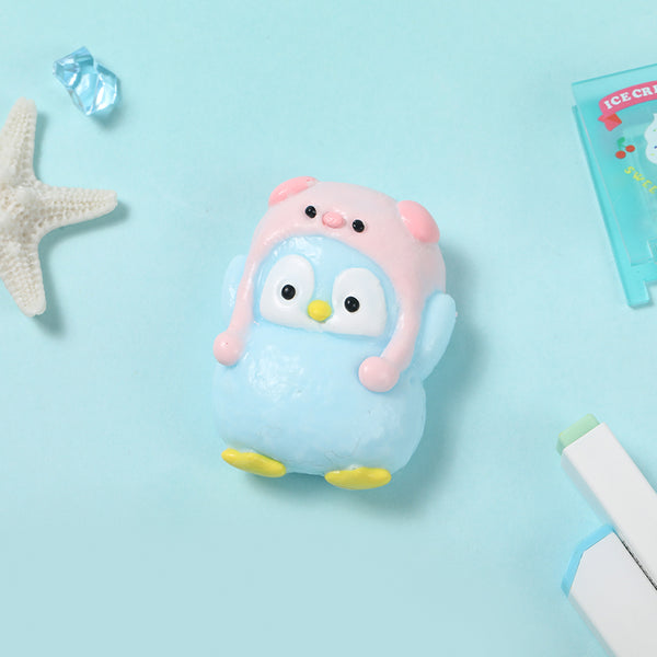 Cute Little Pig Head Penguin Taba Squishy