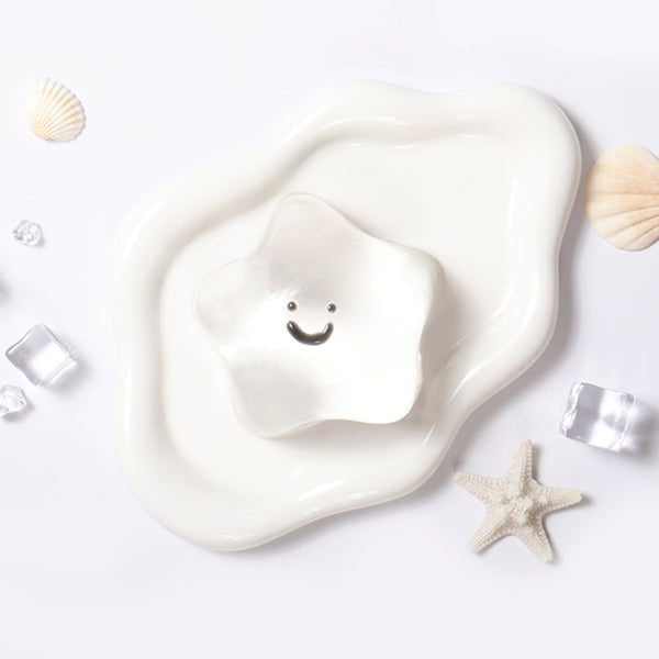 180g Crystal Clear Transparent Smiley Star Taba Squishy