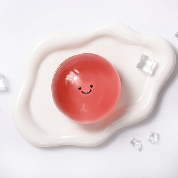 100g Crystal Red Smile Face Magic Ball Taba Squishy