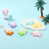 6pc Colorful Rainbow Turtle Taba Squishy