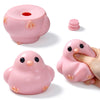 FUFUSQUISHY Pink Round Chick Squishy Skin with Sealing Glue – DIY Filling Shell
