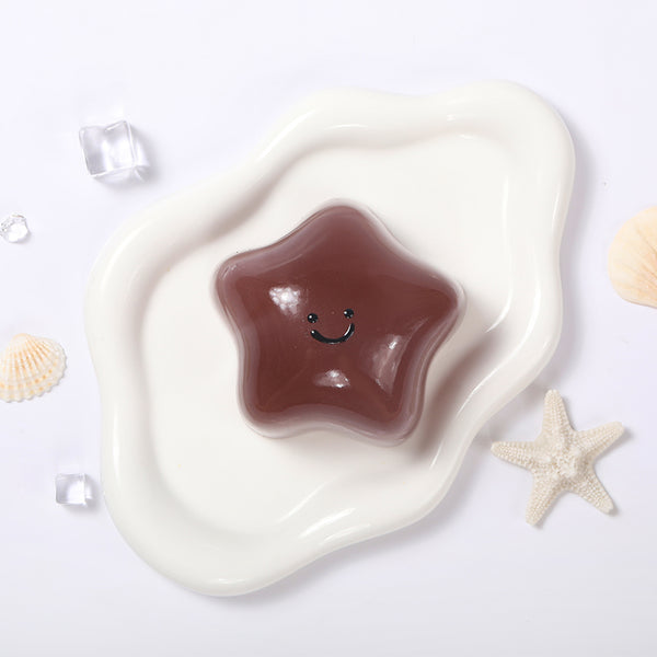 180g Crystal Chocolate Transparent Smiley Star Taba Squishy