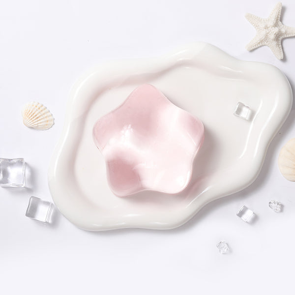 180g Crystal Pure Pink Transparent Star Taba Squishy