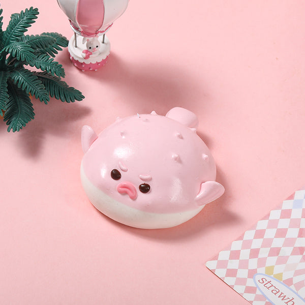 120g Pink Pufferfish Taba Squishy