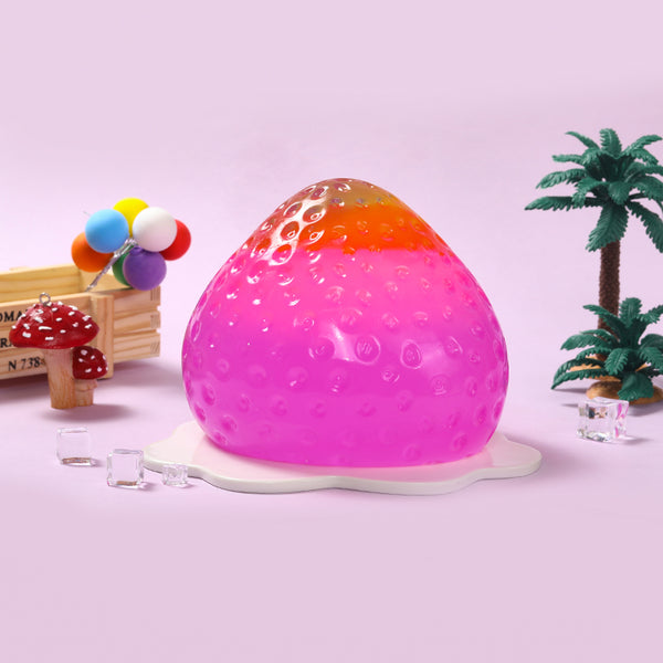 2100g Crystal Purple Rainbow Strawberry Taba Squishy