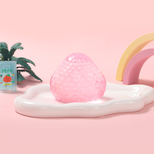 130g Crystal Pink Strawberry Taba Squishy