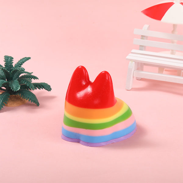 Rainbow Faceless Bunny Squishy