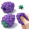 FUFUSQUISHY DIY Grape Squishy Shell – Purple Fruit Squishy Skin with Accessories, No Filling