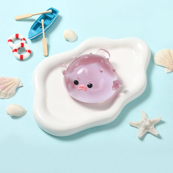 120g Crystal Purple Pufferfish Taba Squishy