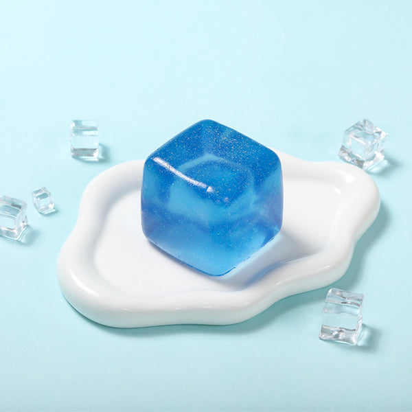 170g Crystal Sparkling Deep Blue Ice Cube Taba Squishy
