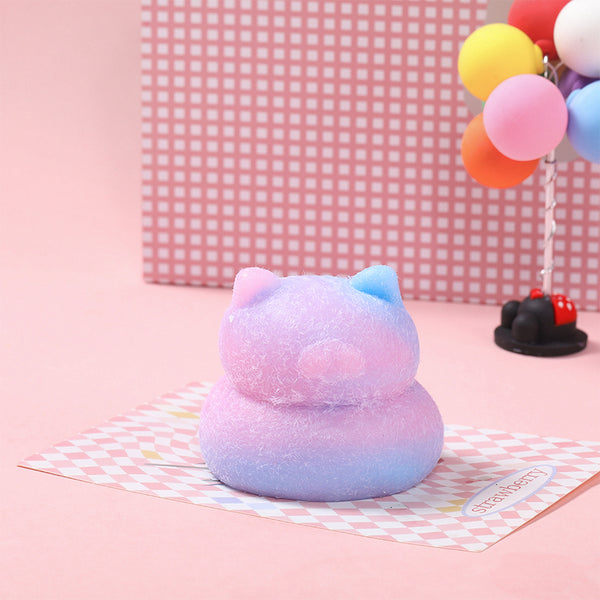 Pink blue Fat Cat Squishy