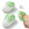 FUFUSQUISHY DIY Green Cabbage Squishy Skin – Yellow & White Vegetable Squishy Shell with Sealing Glue