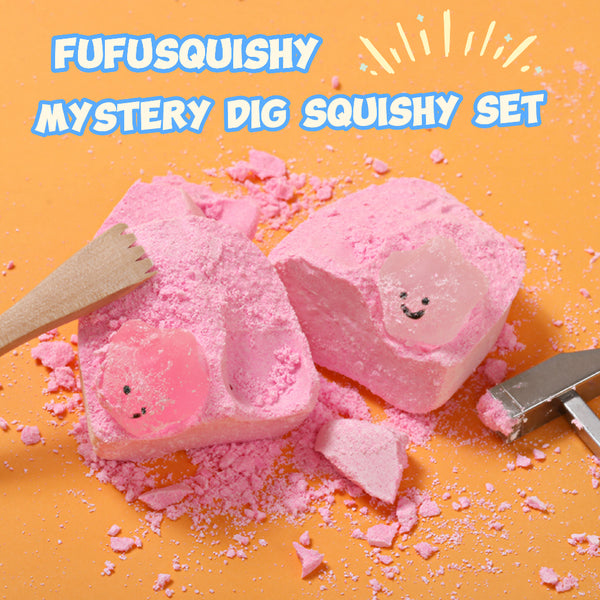 FUFUSQUISHY Pink Star Squishy Dig Kit