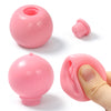 FUFUSQUISHY Pink Small Round Squishy Ball Shell – DIY Squishy Skin with Accessories, Unfilled