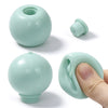 FUFUSQUISHY Cyan Small Round Squishy Ball Shell – DIY Squishy Skin with Accessories, Unfilled
