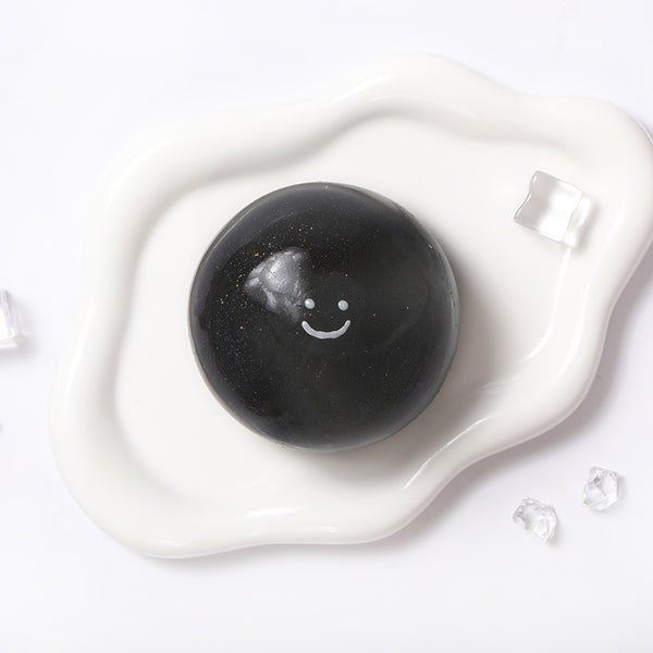 100g Crystal Sparkling Smile Black Ball Taba Squishy