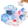 FUFUSQUISHY 10 Pack Crystal Mix Taba Squishy Toys Kit with Toy Set Box & Cute Stickers, Handmade Kawaii Taba Squishies, Stress Relief Sensory Fidget Toys, Party Favors for Kids Ages 4-8 8-12, Holiday Gifts & Basket Stuffers