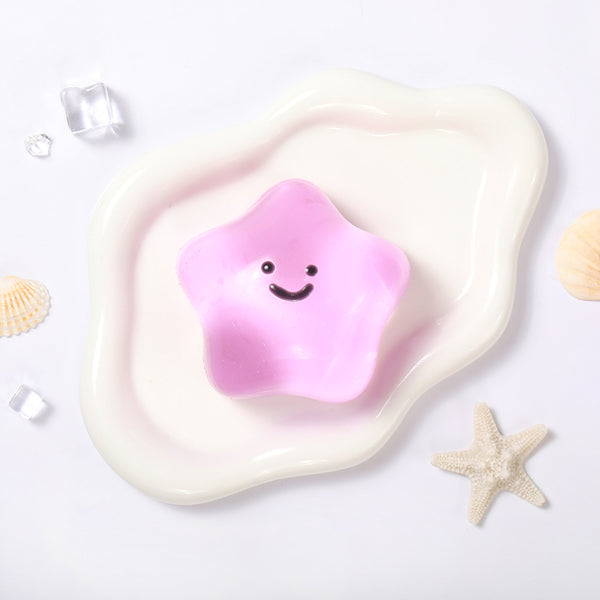 180g Crystal Purple Transparent Smiley Star Taba Squishy