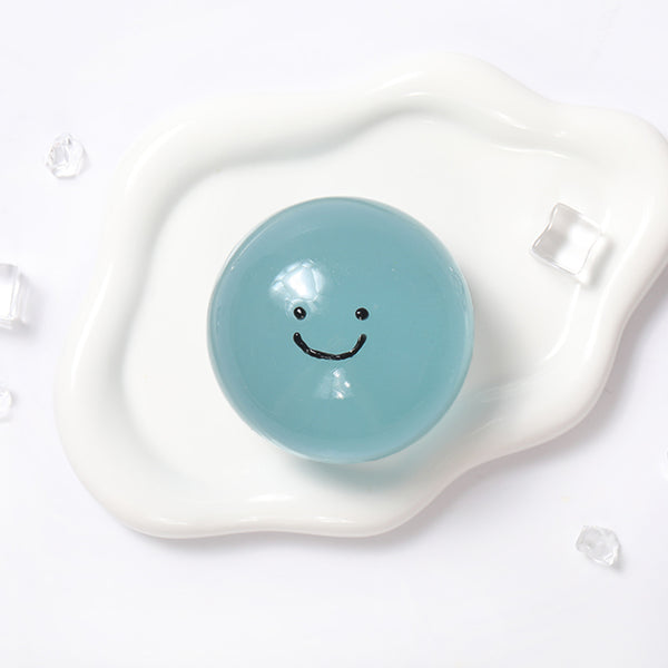 100g Crystal Teal Smile Ball Taba Squishy
