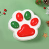 2100g Red & Green Christmas Paw Taba Squishy