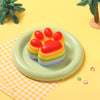 230g Orange Rainbow Cat Paw Taba Squishy