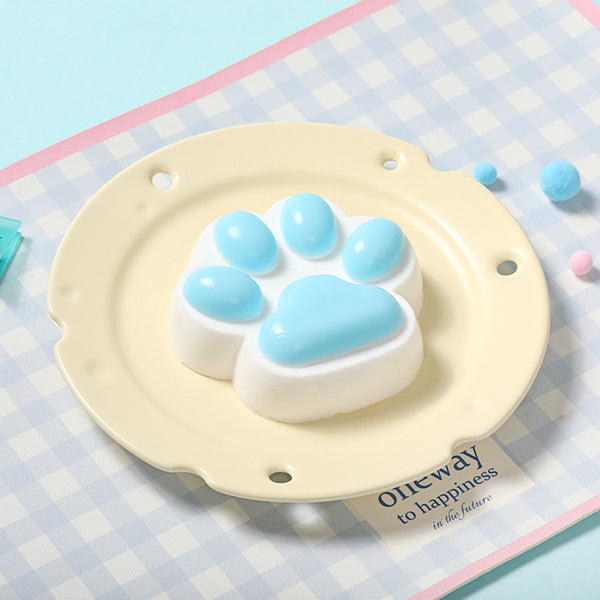 230g White Blue Cat Paw Taba Squishy