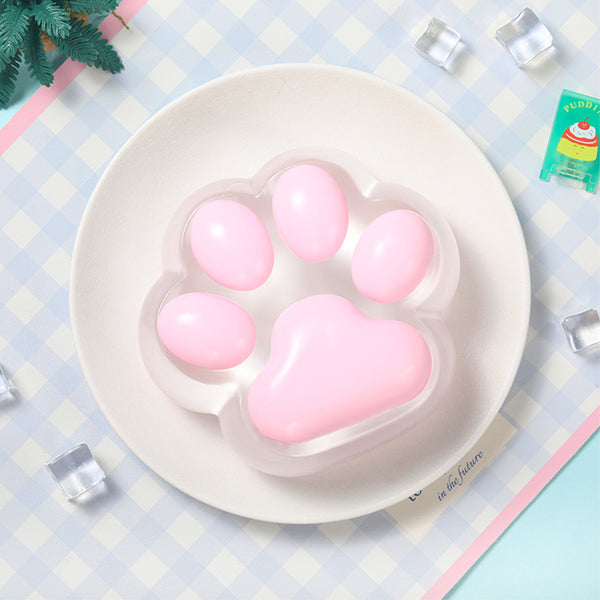800g Super Crystal Based Pink Cat Paw Taba Squishy