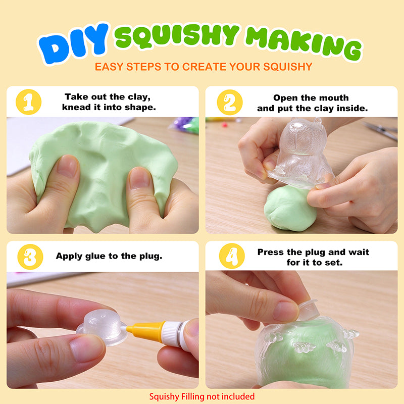 FUFUSQUISHY DIY Capybara Squishy Skin with Free Sealing Glue – Cute Ca