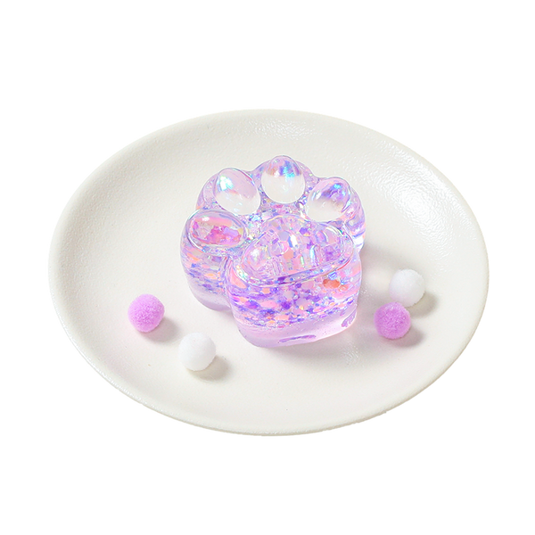 Purple Glow-in-dark Cat Paw Squishy