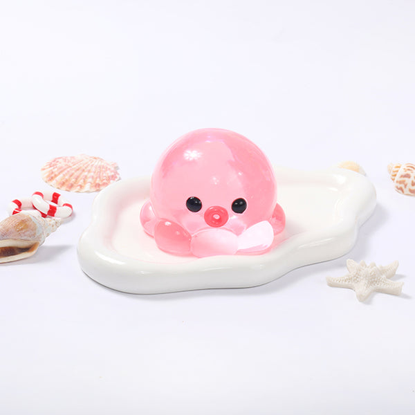 Crystal Pink Octopus Taba Squishy