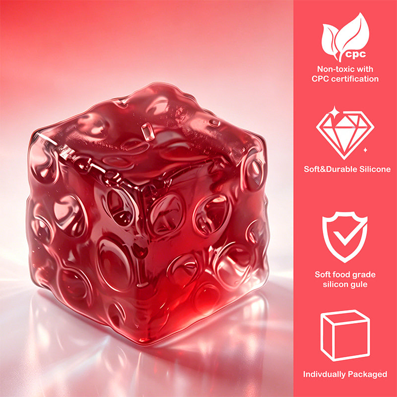 FUFUSQUISHY Crystal Red Jumbo Cheese Squishy Original Sensory