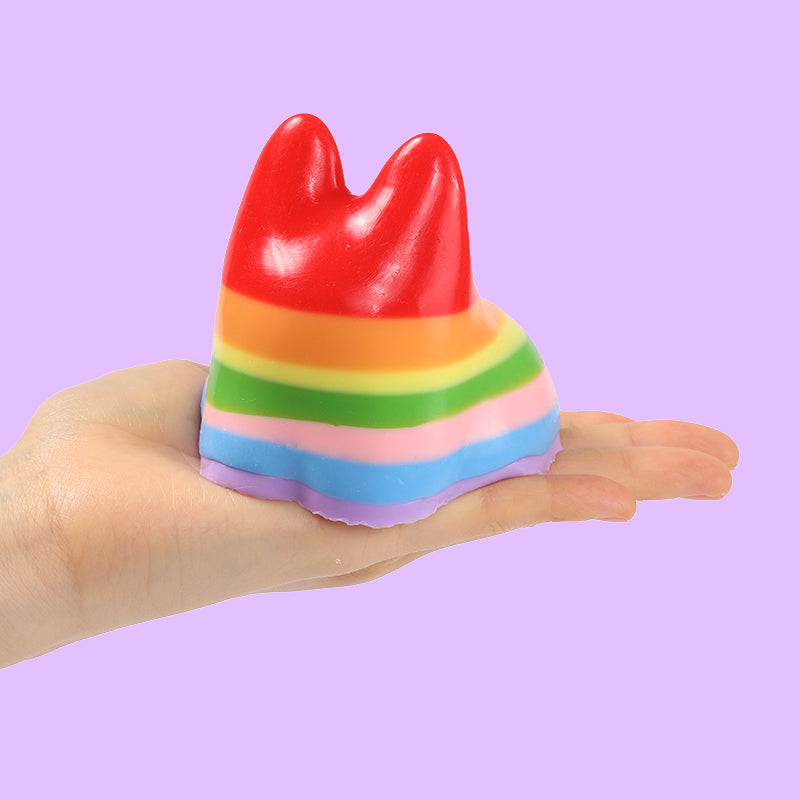 Rainbow Faceless Bunny Squishy – FUFUSQUISHY