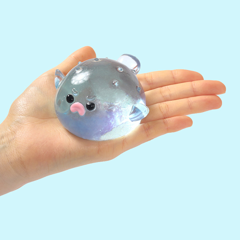 Blue Raspberry Squishee 120g Crystal Blue Pufferfish Taba Squishy – FUFUSQUISHY