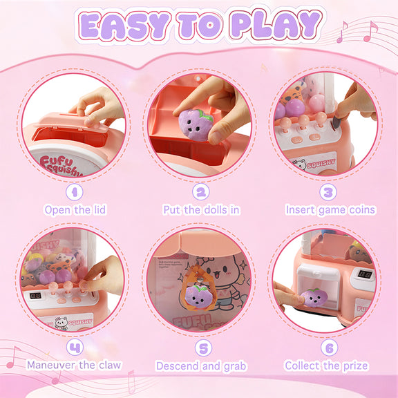 FUFUSQUISHY Claw Machine For Kids Squishy Vending Machine
