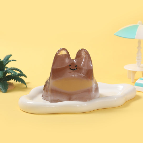 250g Crystal Chocolate Smile Face Bunny Taba Squishy