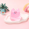 250g Crystal Pink Sad Face Bunny Taba Squishy