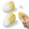 FUFUSQUISHY DIY Yellow Cabbage Squishy Skin – Yellow & White Vegetable Squishy Shell with Sealing Glue