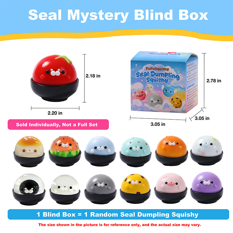 FUFUSQUISHY Seal Dumpling Squishy 2 Blind Boxs