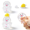 FUFUSQUISHY DIY Yellow Hat Snowman Squishy Skin with Free Sealing Glue – Christmas Snowman Shell for DIY Sensory Crafts