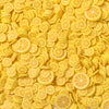 FUFUSQUISHY Yellow Lemon Slice Charms for DIY Squishy Balls & Crafts – 60g (2.12 oz)