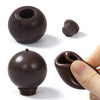 FUFUSQUISHY Brown Small Round Squishy Ball Shell – DIY Squishy Skin with Accessories, Unfilled
