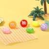 6pcs colorful M&M Taba Squishy